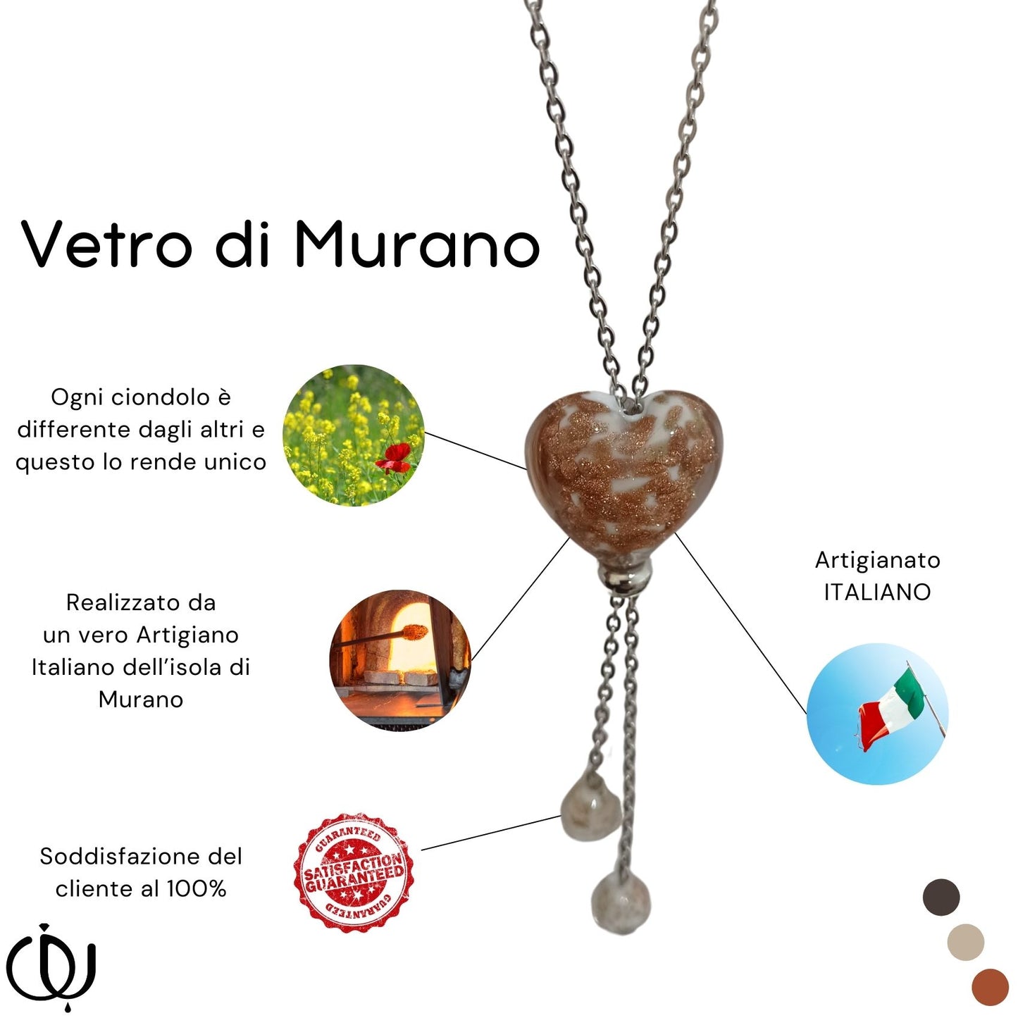 Collana "Veneziana" in vetro di Murano