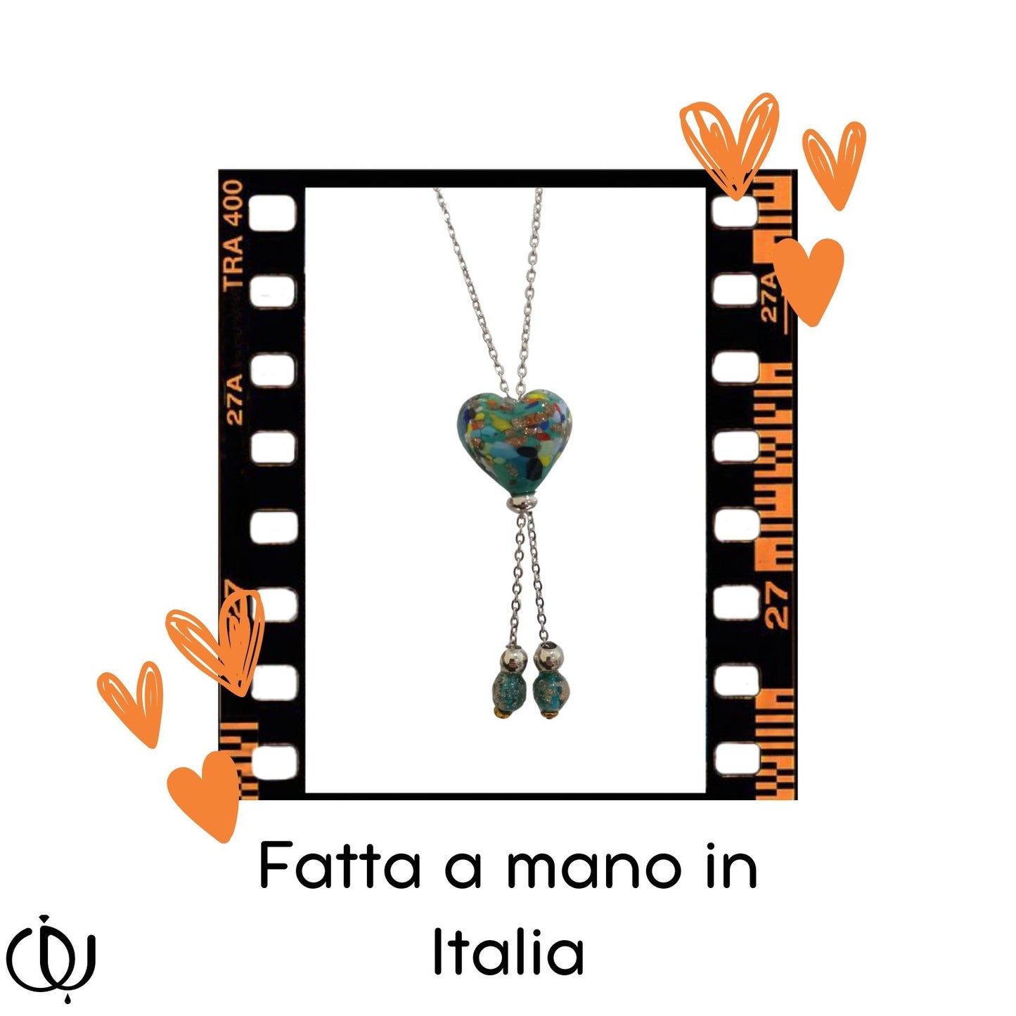 „Venezianische“ Halskette aus Muranoglas